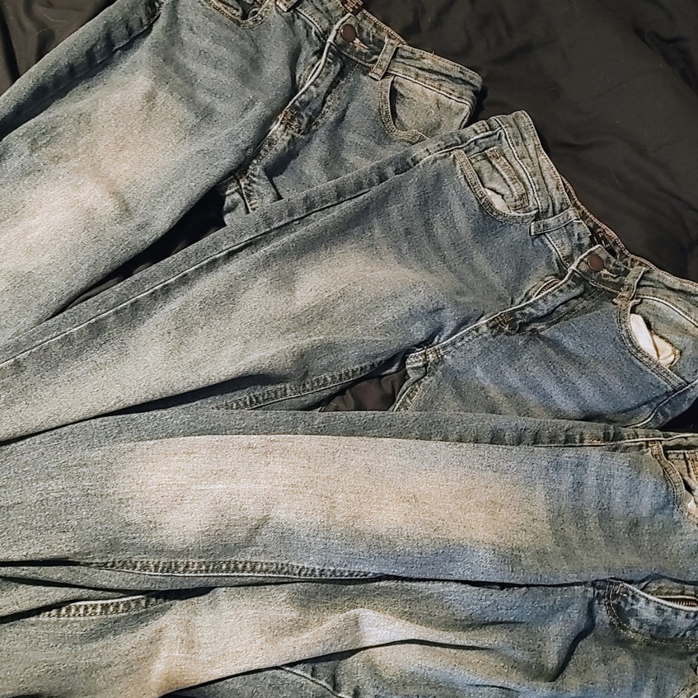 Forever 21 Blue Distressed Denim Jeans